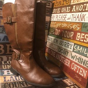 Beautiful Sexy Brown Leather “ Marabella” Zipper Boots!!!